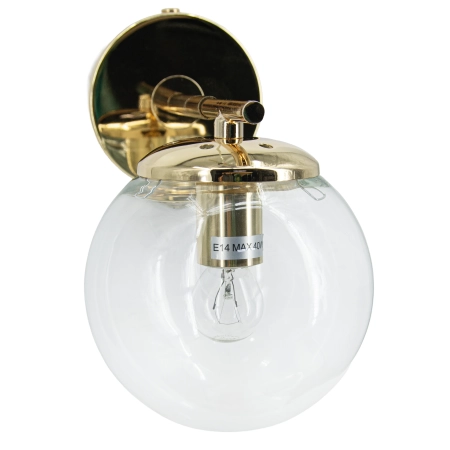 Kinkiet złoty szklany kulisty 8491/1 TR z serii ERICE - Lampy Elem